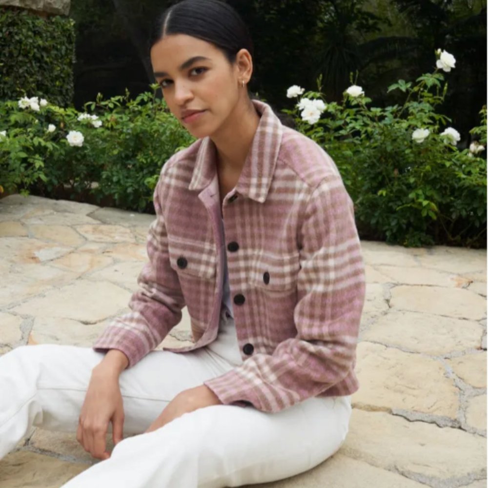 Rails Steffi Plaid Wool Blend Reversible Trucker … - image 2